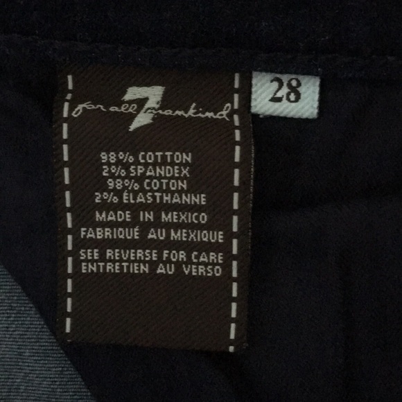 “7 for all man kind” dark blue jeans, size 28,New! - Picture 6 of 8